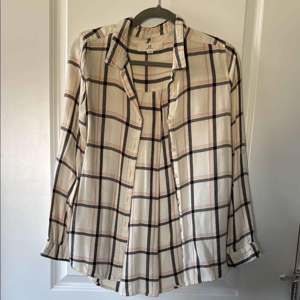 Plaid Button-Up Shirt